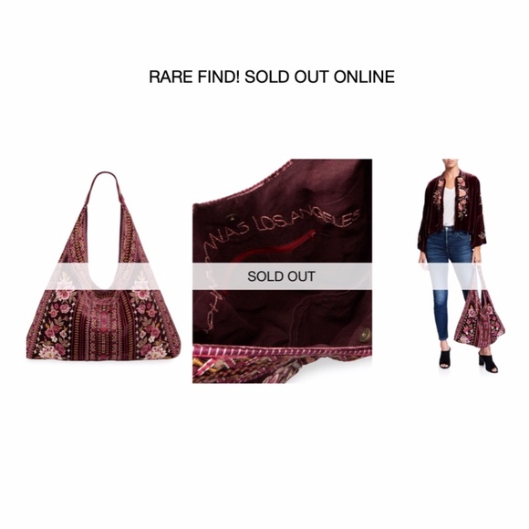 SOLD Johnny Was Valmere Velvet Hobo Bag - Picture 7 of 7